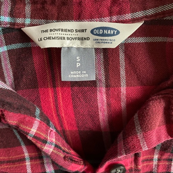 Old Navy Plaid Boyfriend Women’s Shirt - Picture 6 of 8